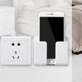  Kệ Dán Tường Để Remote, Đồ Dùng/ Giá Đỡ Sạc Điện Thoại - Có Móc Treo Giữ Dây Điện -dc4496 