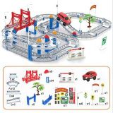  [Nhập mã TOYMAY15 giảm 15K] Đồ chơi Bộ lắp ráp đường đua ô tô 90chi tiết - đường ray ô tô đua -dc2497 