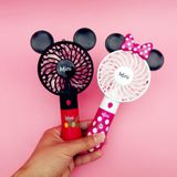  Quạt mini cầm tay ✔Quạt Tích Điện Mini Cầm Tay Mickey 3 tốc độ gió siêu mát -dc4139 