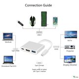  Type C 4K hỗ trợ USB 3.0 3 trong 1 sang Bộ chuyển đổi Hdmi/ Cáp sạc/ Bộ chuyển đổi Usb-C 3.1 -DC4659 