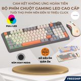  Bộ bàn phím chuột chuyên game XUNFOX K820 94 phím có led 7 màu cực đẹp tích hợp nút chỉnh âm lượng 