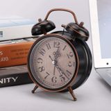  Đồng Hồ Để Bàn Báo Thức quả  chuông Inox kim trôi không gây ồn chuông to hẹn giờ đi học đi làm trang trí... -dc5005 
