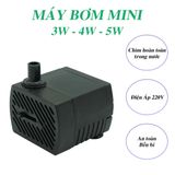  Máy bơm chìm mini 3W 4W 5W dùng điện 220V dùng cho quạt hơi nước, bể cả thuỷ sinh, hòn non bộ 