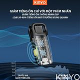  Micro thu âm không dây cài áo Kinyo M36 kèm dock sạc lọc âm chống ồn cao cấp cho Iphone, Android 