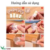  Miếng bịt góc bàn silicon an toàn cho bé mẫu  trong suốt -dc4366 