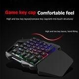  USB Wired Single Hand Gaming Keyboard Mix-color Backlit 35 Keys Keypad -dc3442 