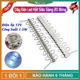  Vỉ 20 bóng led rọi mắt trâu 12V - 1,5W ánh sáng trắng, vàng nắng 