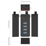  Hub USB 3.0 ORICO W5P-U3 (+ cổng cấp nguồn phụ) - Chia 4 cổng USB 3.0 