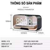  Loa bluetooth nghe đài FM kiêm đồng hồ báo thức Báo nhiệt độ Mẫu mới -dc4005 