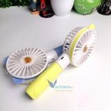  Quạt tích điện-Quạt mini Cầm Tay TAI GẤU cực đẹp - tiện lợi - đi học/đi làm/đi dạo phố có 3 chế độ gió pin khủng -dc3610 