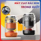  Máy Cạo Râu Trong Suốt Mini Bỏ Túi Đa Năng Chống Nước IPX7, 6 Lưỡi Dao Cạo, Dùng Sạc Type-C 