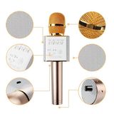 Micro hát Karaoke Q9 kèm Loa Bluetooth 3 trong 1 (Vàng) -DC1808 