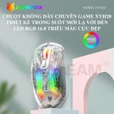  Chuột không dây XUNFOX XYH20 3 chế độ kết nối, thiết kế trong suốt độc lạ kèm nhiều chế độ đèn led RGB -DC4998 