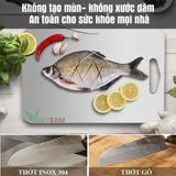  Thớt Inox 304 Kháng Khuẩn, Vệ Sinh Dễ Dàng, Rã Đông Nhanh, Chống Ẩm Mốc , Không Xước Dăm, Không Mùn Gỗ -dc4282 