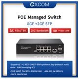  Swith 8 cổng Gigabit 2 cổng SFP Vlan link aggregation lacp 