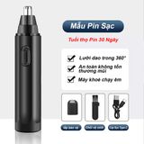 Máy cắt tỉa lông mũi điện mini sử dụng pin sạc vệ sinh dễ dàng 
