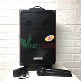  Loa kéo karaoke temeisheng, loa kẹo kéo Q10S thùng gỗ, bass 2,5 tấc hát, nghe nhạc hay tặng kèm 2 micro không dâ -DC4088 