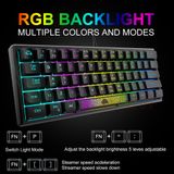  Bàn Phím Mini K61 LED RGB 10 Chế Độ Rainbow Cực Đẹp, Phím Bấm Êm, Thiết Kế Nhỏ Gọn, Dùng Cho Máy Tính, Laptop,PC -DC4746 