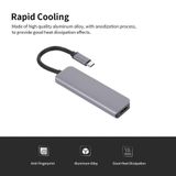  Bộ thiết bị Hub Cổng chia chuyển đổi đa năng USB Type-C 5 in 1 sang 5 Cổng HDMI 4K 60Hz/ USB 3.0/ Type-C/ PD -dc4825 