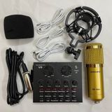  Combo soundcard V8, V8S kèm mic thu âm bm800  BM900 có autotune chuẩn phòng thu 