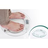  Cân sức khỏe - Cân điện tử hình tròn mặt kính cường lực tiện dụng Max 180kg(Trong suốt) -dc1899 