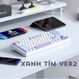  Xinmeng M87 mạch xuôi Bàn Phím Cơ Gaming Pro LED RGB - Bluetooth Không Dây Keycap Cao Cấp, White Switch, Hotswap, 3 mode 