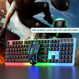  Combo Bàn Phím Và Chuột Giả Cơ GTK350, Bộ Bàn Phím Giả Cơ Và Chuột Game Dành Cho Game Thủ Led đa Màu 