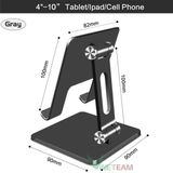  Giá Đỡ Để Bàn Điện Thoại Di Động, Máy Tính Bảng, Ipad Hợp Kim Nhôm Cao Cấp Hai Trục Xoay 180 Độ -dc4716 