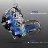  Tai nghe dây trong suốt thiết kế tinh xảo POLVCDG D6T - Âm thanh tuyệt đỉnh - Mic đàm thoại siêu nhạy -dc3979 