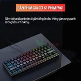  Bàn Phím Mini Chơi Game 61 Phím Nhỏ Gọn Led Rainbow Đổi Màu Với 3 Chế Độ Led -dc4445 