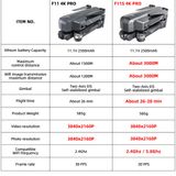  Flycam SJRC F11S / F22S 4K PRO - Bay 3Km 25 phút, Camera 4K, Gimbal chống rung 2 trục và chống rung điện tử EIS 