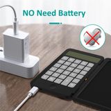 Máy tính cầm tay bỏ túi kèm bảng ghi chú 2 in 1 màn hình LCD tặng kèm bút cảm ứng pin sạc 