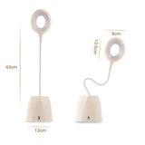  Đèn bàn LED tích điện có giá để điện thoại cổng sạc USB đèn học chống cận 