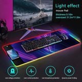  Tấm Lót Chuột, Bàn di chuột Led RGB 80x30 Kiêm Sạc Không Dây Cho Điện Thoại -dc5172 