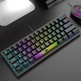  Bàn Phím Mini K61 LED RGB 10 Chế Độ Rainbow Cực Đẹp, Phím Bấm Êm, Thiết Kế Nhỏ Gọn, Dùng Cho Máy Tính, Laptop,PC -DC4746 