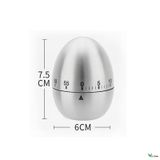  Đồng hồ hẹn giờ báo thức - nấu ăn - làm việc hình quả trứng -Vỏ Inox - Promodo -dc4678 