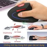  Chuột ko dây kiểu đứng HXSJ T22 Sạc pin wireless USB 2.4GHz chống mỏi tay chuyên dùng cho pc laptop máy tính táo -DC4592 