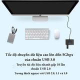  Bộ chia 4 cổng USB 3.0 dài 80cm UGREEN CR113 20291 - Hàng chính hãng -dc3878 