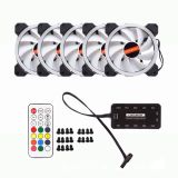  Bộ quạt tản nhiệt coolmoonled RGB 16 triệu màu ( bộ 5 fan+hub+remote) DC3387 