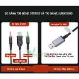  Tai nghe chụp tai chuyên game V6 đèn LED màu Cổng usb âm thanh 7.1 -dc3420 