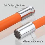  Ống nối dài vòi nước linh hoạt, nối vòi bồn rửa có thể quay 720° theo mọi hướng, đầu nối dài vòi nước nhiều kích thước 