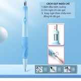  Bút chì kim bấm 2B cá heo ngòi 2.0mm có tay cầm định vị cho bé tập viết 