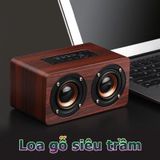  Loa gỗ bluetooth hỗ trợ đọc thẻ nhớ âm thanh nổi HIFI siêu trầm W5 -dc2179 