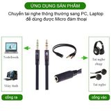  Jack chuyển đổi tai nghe 3.5 sang Audio & Mic dùng trên laptop máy tính, Cáp Chia 3.5mm -dc1307 