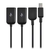  Cáp OTG Micro USB 3in1 kết nối điện thoại,máy tỉnh bảng,Tay cầm chơi game chân android 