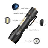  Đèn pin mini cầm tay siêu sáng 3 bóng pin trâu ánh sáng trắng chống nước IPX7 độ sang tối đa 200m 