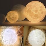  Đèn Ngủ Mặt Trăng 3D size 15CM(cảm biến) nhiều màu đèn, tặng kèm đế gỗ,điều khiển -DC3295 