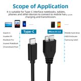  Cáp USB type C sang Micro B tốc độ truyền dữ liệu nhanh dài 2m -dc4803 