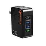  Cốc Sạc EDATA PowerPort Speed 3 cổng 36w với 1 cổng Qualcomm Quick Charge 3.0 -dc3652 