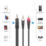  Dây Loa 3.5mm Sang 2 Đầu AV 1,8m -Cáp Audio 3.5 Ra 2 Đầu RCA JQB-122 -DC3365 